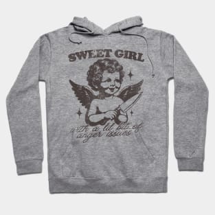 Sweet Girls With Anger Issues T-Shirt, Retro Unisex Adult T Shirt, Vintage Angel Hoodie